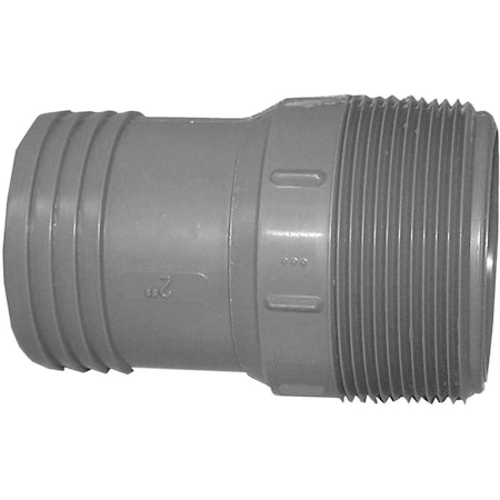 Boshart 2 In. MPT x 2 In. Insert Polypropylene Hose Adapter UPPA-20